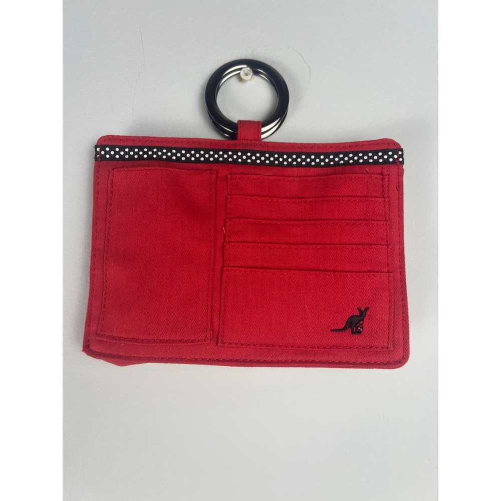 Unisex Red Wallet with Black Trim and Kangaroo Logo - One Size. Pouchee